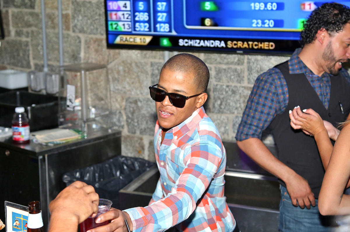 man serving drink